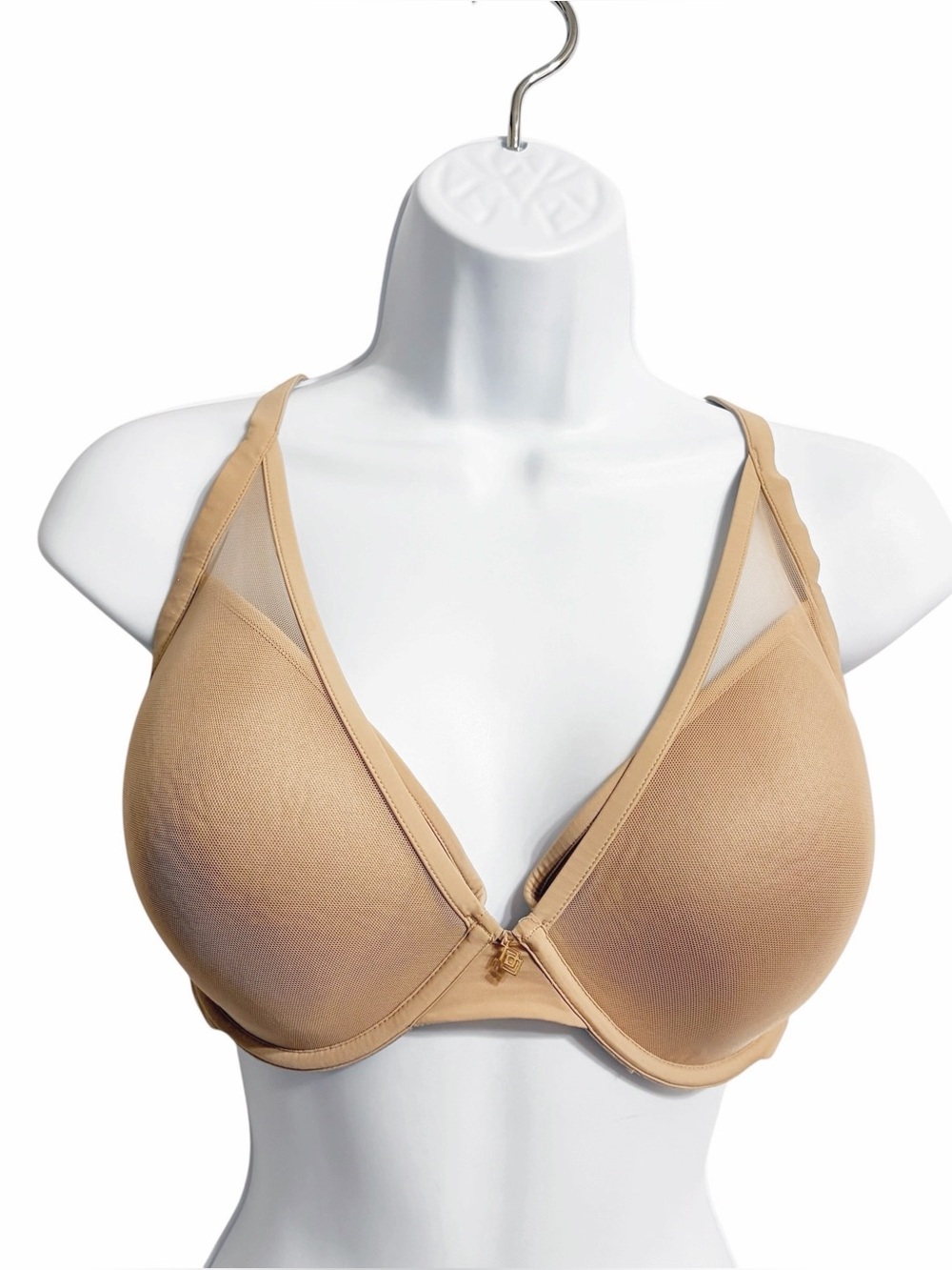 ThirdLove 24/7 Classic Contour Plunge Underwire Bra Womens 36E Nude Beige Padded
